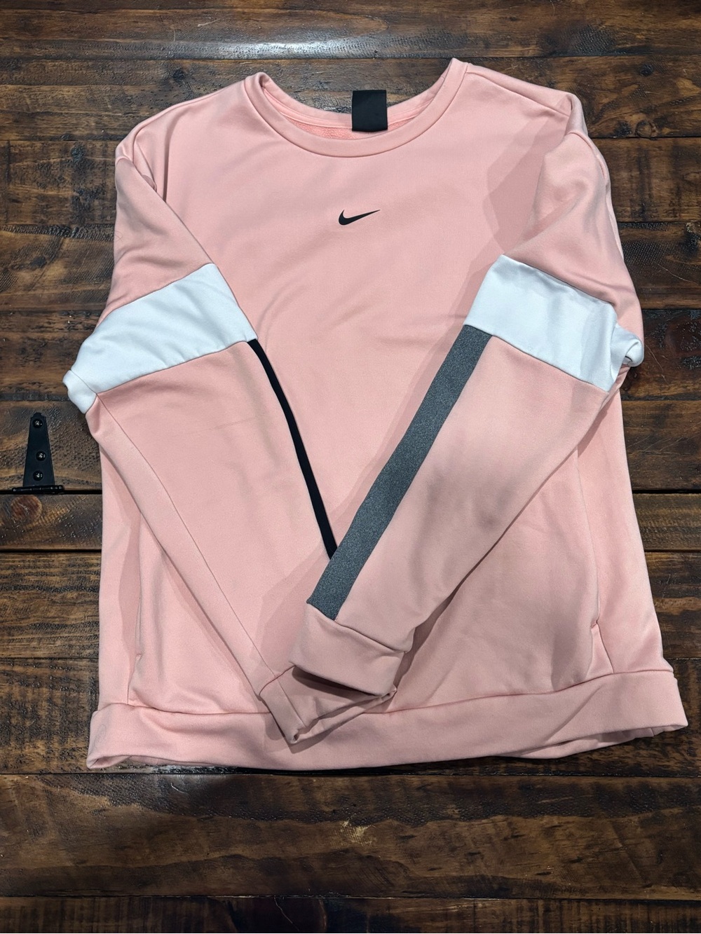 Nike Women's Light Pink Crewneck Sweatshirt with White & Black Accents